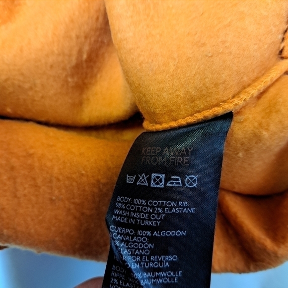 URBAN Outfitters Utopia‎ Half-Zip Sweatshirt orange -blue - Picture 7 of 11